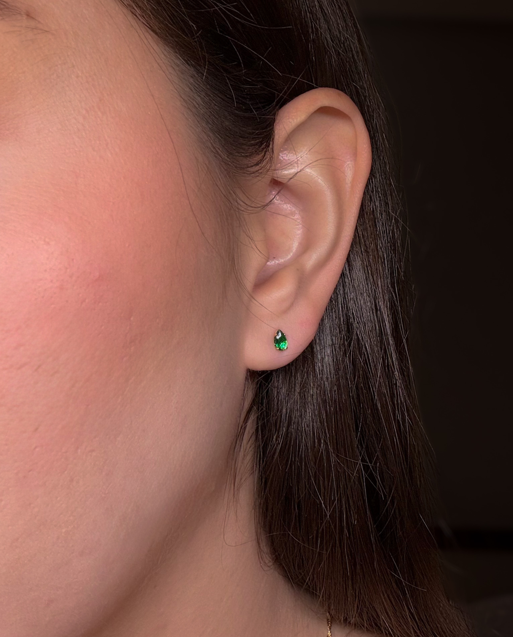 Aretes Topo Esmeralda